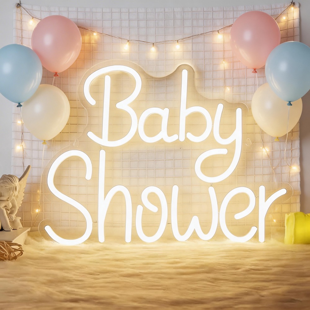 Baby Nursery Wall Lights - لافتات نيون LED لحفلات استقبال المولود،