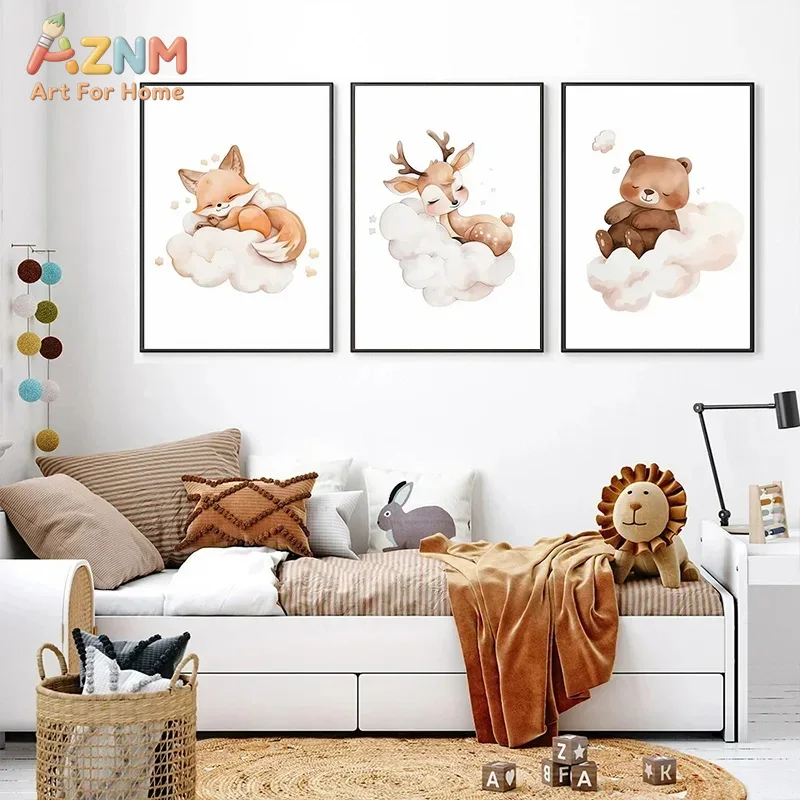 لوحة قماشية بطبعة ألوان مائية  - مراجعة Baby Nursery Frames وسعره