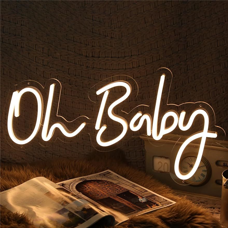 لافتة نيون LED بعبارة 'أوه بيب - مراجعة Baby Nursery Wall Lights وسعره