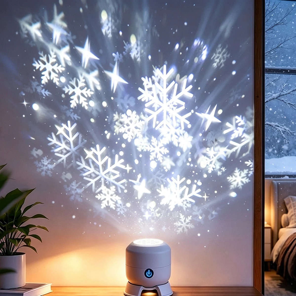 مصباح عرض نجوم وندف الثلج الدو - مراجعة Baby Nursery Wall Lights وسعره