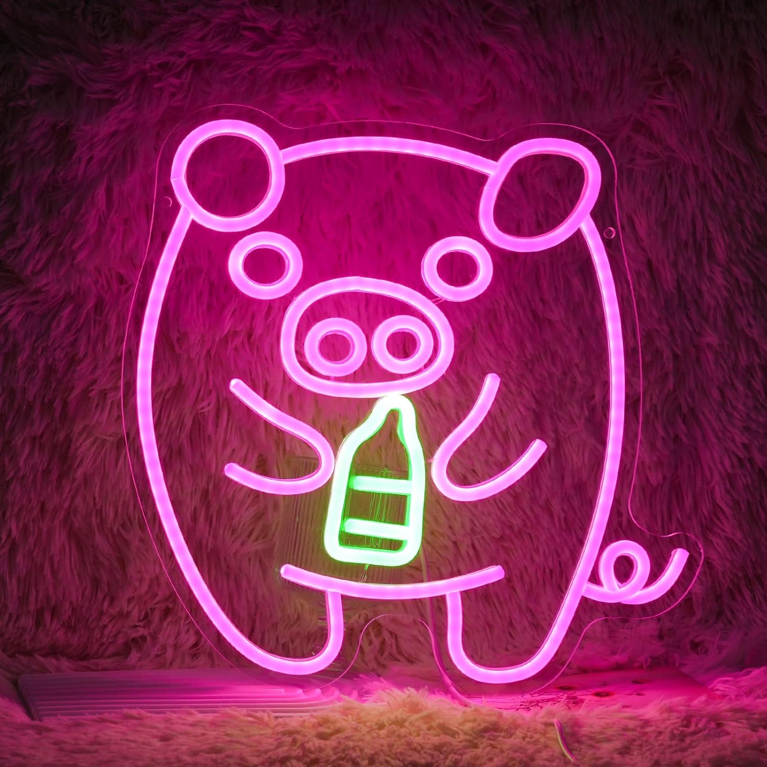 لافتة نيون LED على شكل زجاجة ح - مراجعة Baby Nursery Wall Lights وسعره