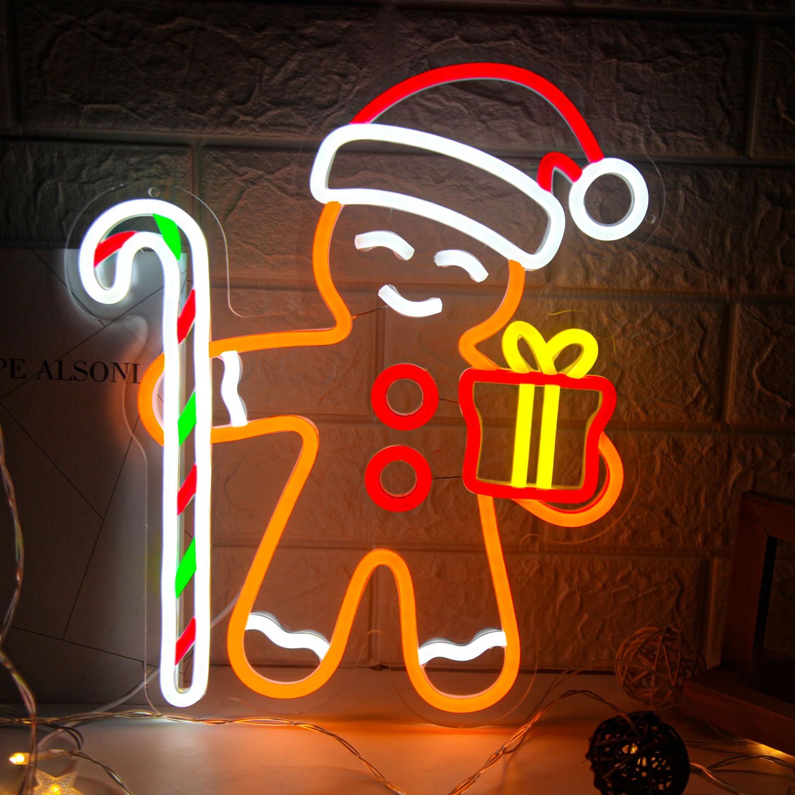 الزنجبيل رجل LED النيون تسجيل  - مراجعة Baby Nursery Wall Lights وسعره