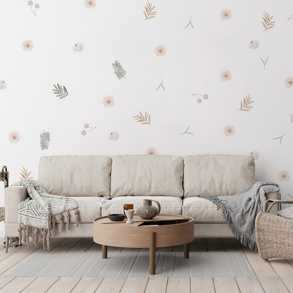 بوهو يترك النباتية DIY جدار ال - مراجعة Baby Nursery Decor Girl وسعره