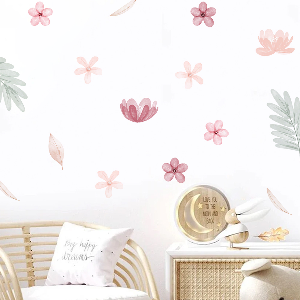 بوهو يترك النباتية DIY جدار ال - مراجعة Baby Nursery Decor Girl وسعره